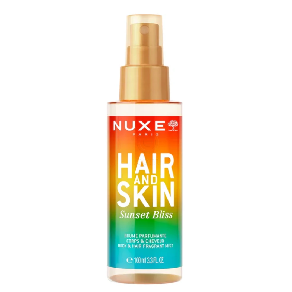 Nuxe Hair & Skin Sunset Bliss, meglica za telo in lase (100 ml)